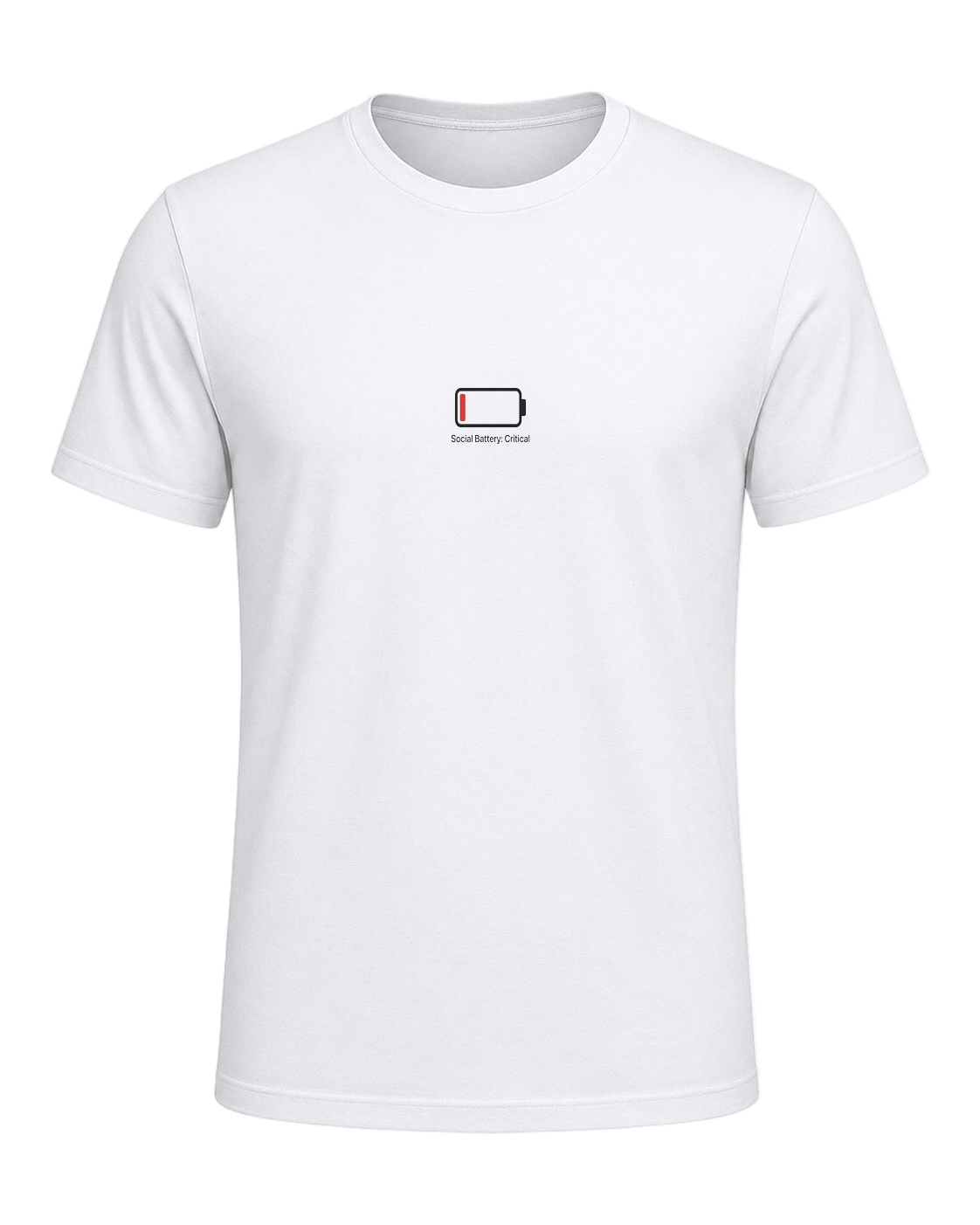 Social Battery Empty — White