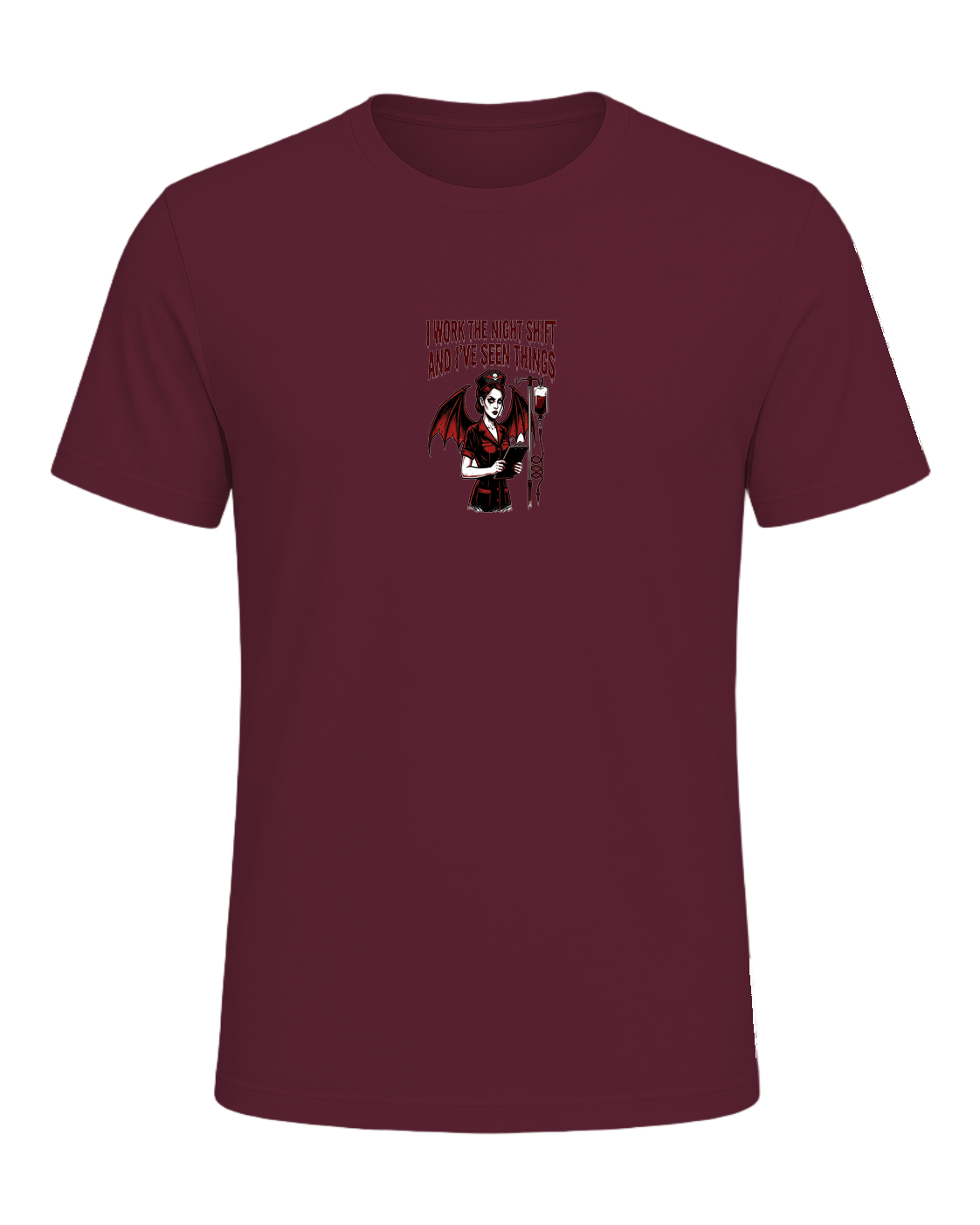 Nurse Night Shift Spooky — Maroon