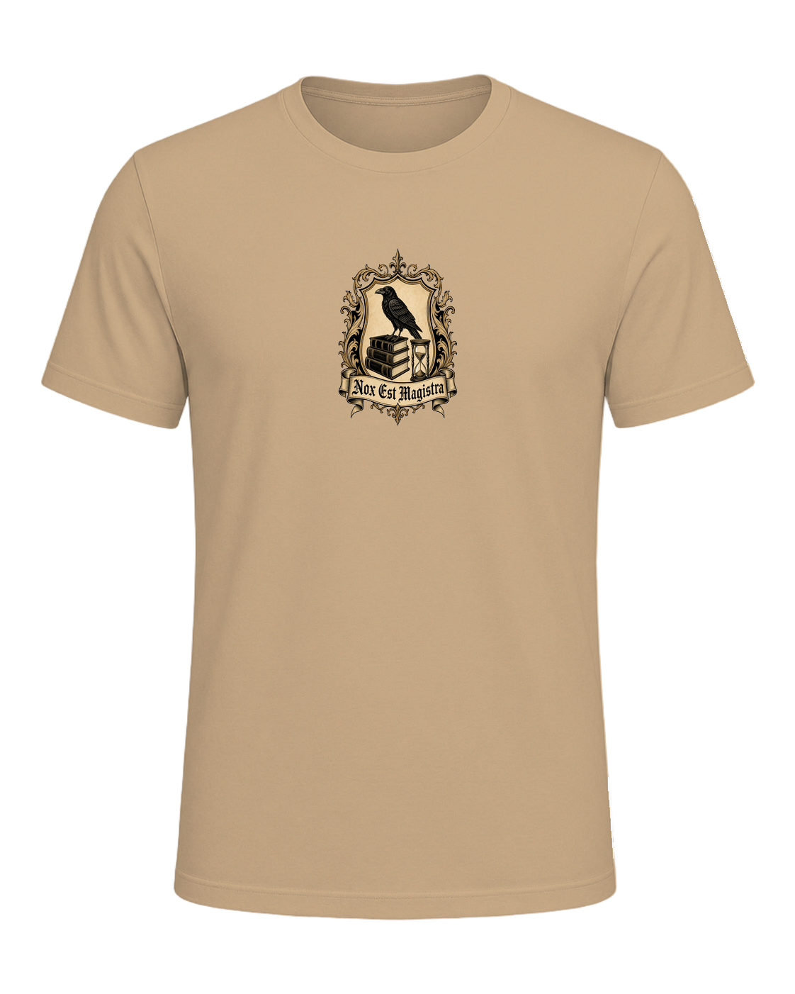 Latin Motto Crest — Tan