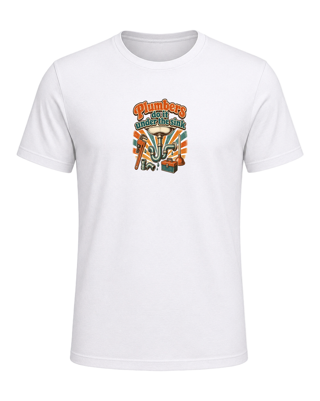 Plumbers do it under the sink — White