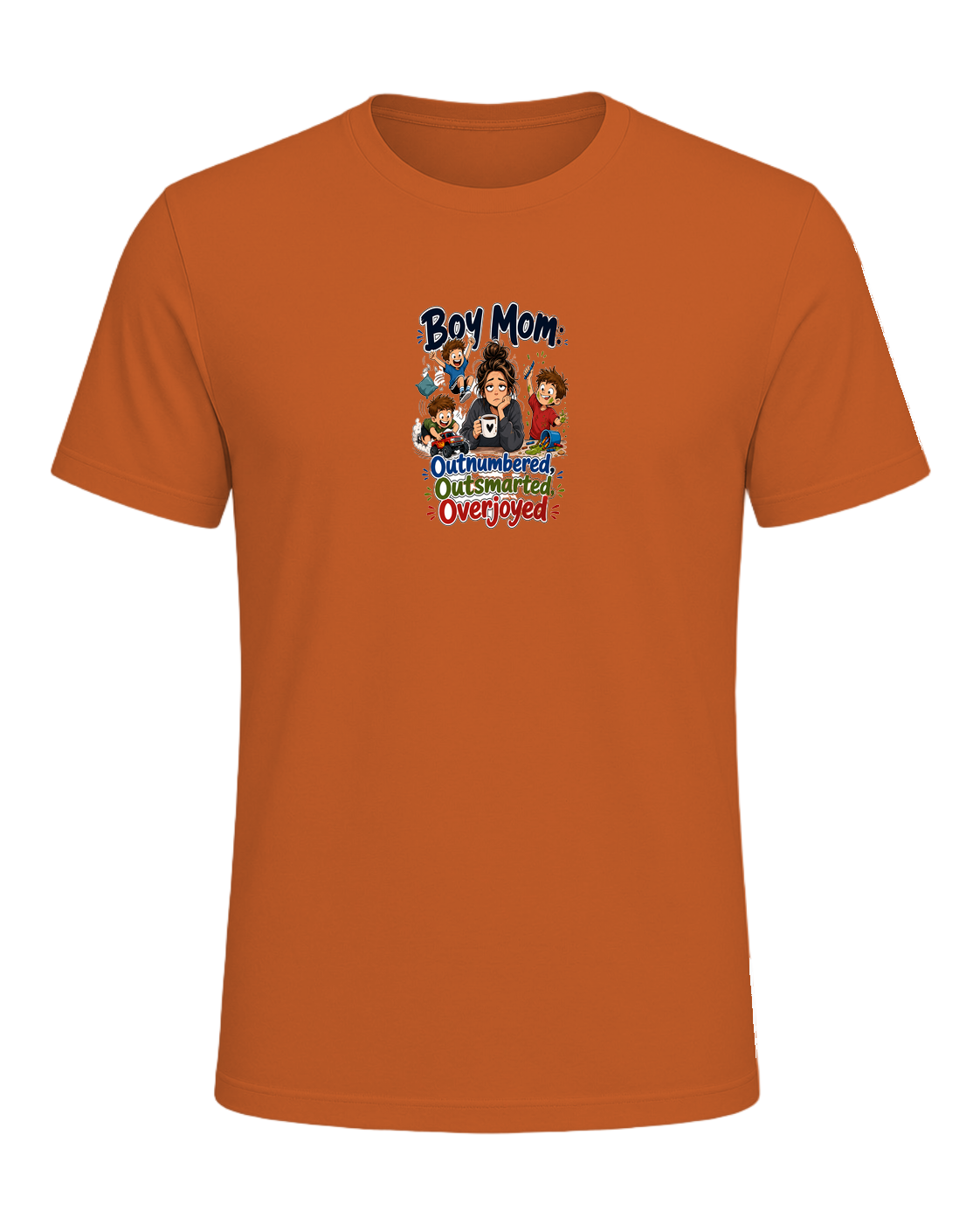 Boy Mom Humor — Orange